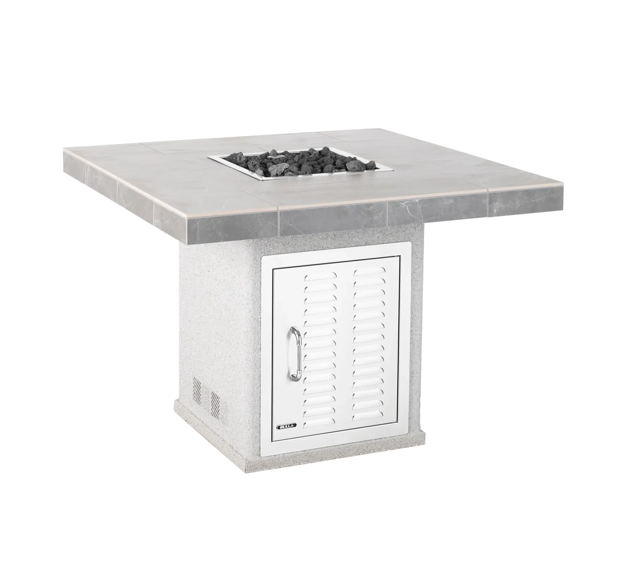 Square Fire Table Grey Rock