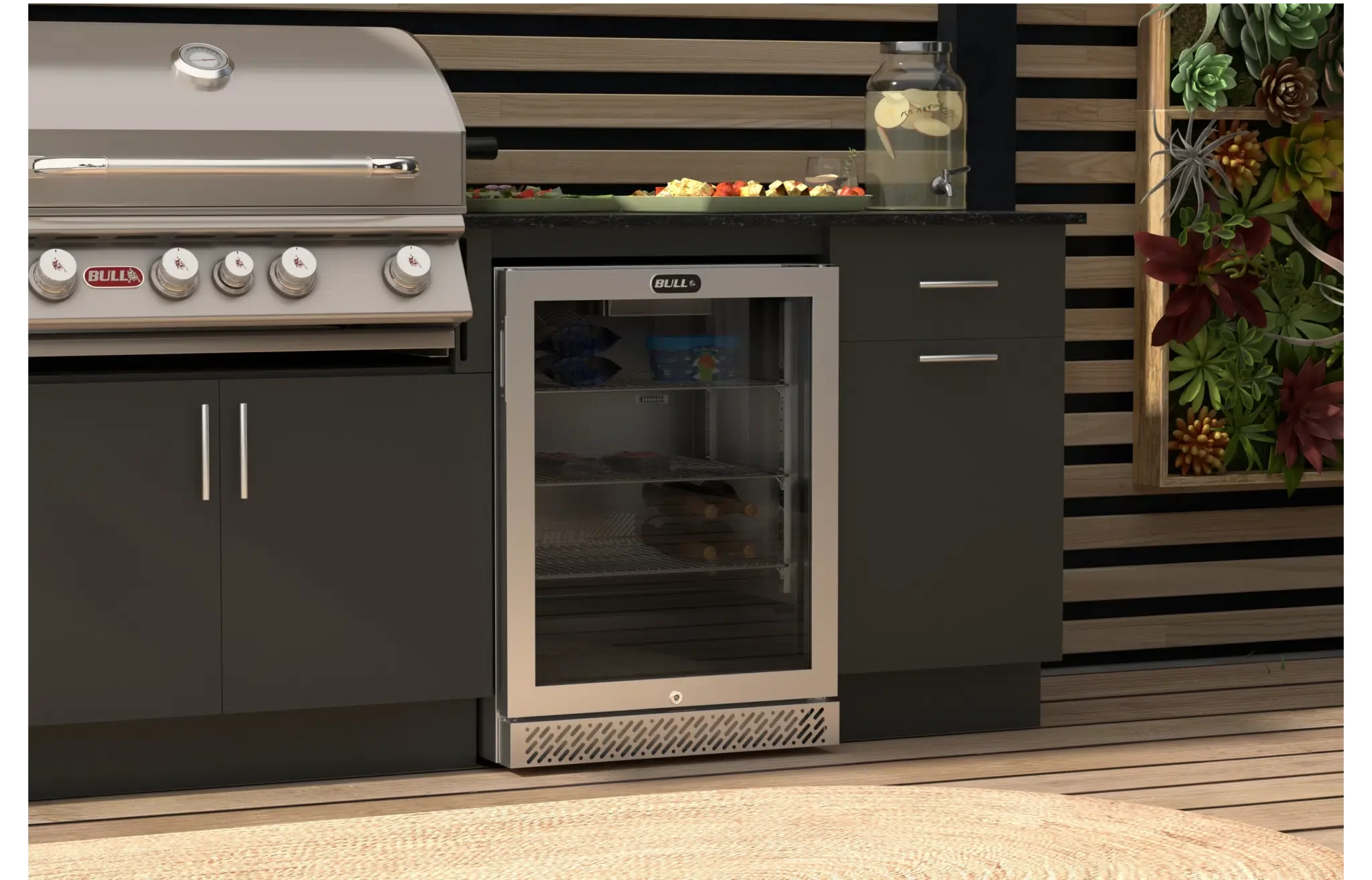 Premium Outdoor Rated 4.9 cu.ft. Refrigerator with Glass Door With Island View