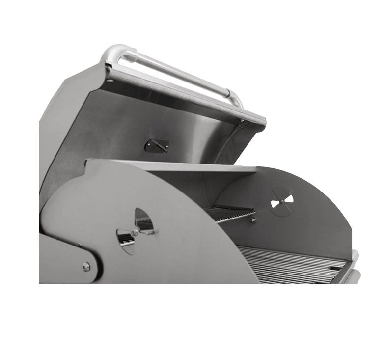 Bison Premium Outdoor Charcoal Grill Head Close Side View