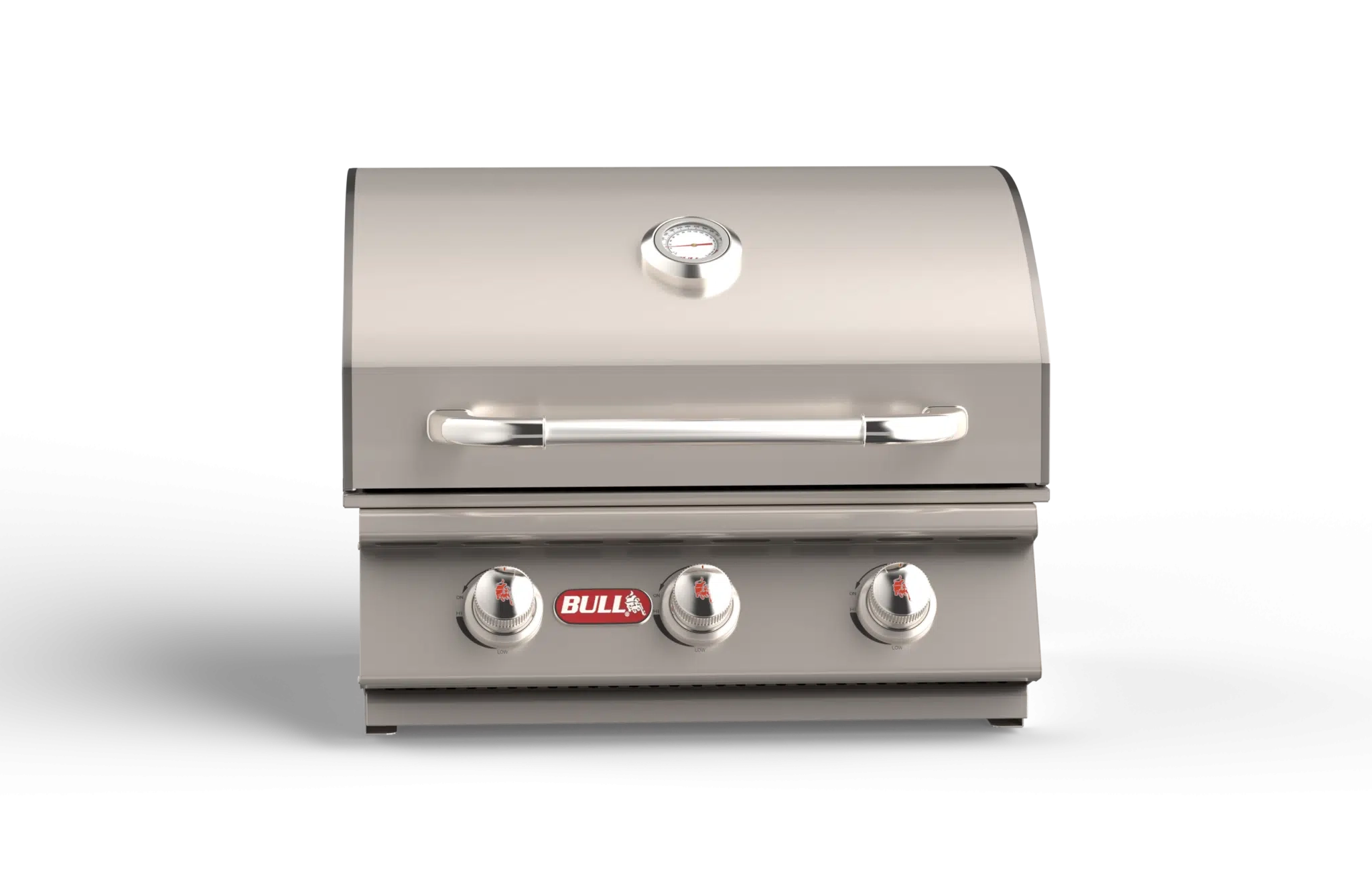 Steer – Stainless Steel 3 Burner Grill Head Center View Closed